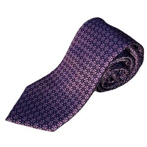 BRUNO PIATTELLI Men's Extra Long Necktie 100% Silk Purple&Pink Handmade 62"x3.25